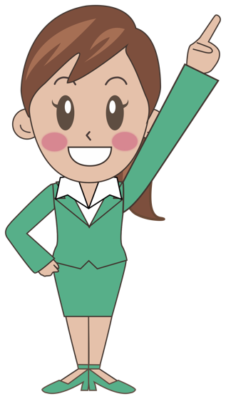 指差しで案内するヒラエちゃん