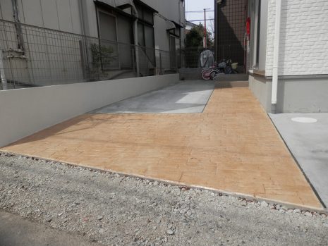 埼玉県上尾市　アプローチをスタンプコンクリートで彩りを NO.260