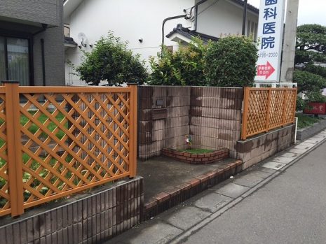 埼玉県上尾市　ラチスフェンスを新しく NO.324