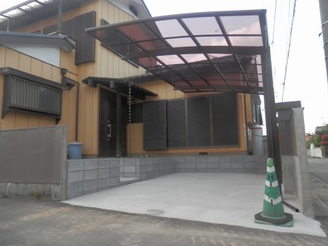 埼玉県のカーポート　シンプルな駐車場工事 NO.451