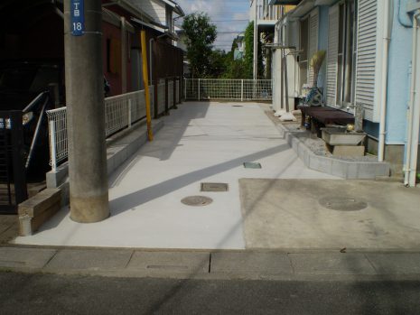 埼玉県幸手市　木を思い切って伐採後、土間コンクリート NO.528