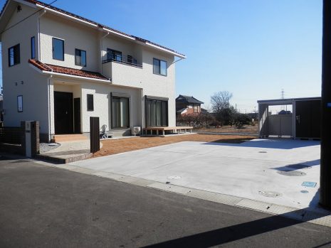 埼玉県杉戸町　新築物件にオープン外構 NO.539