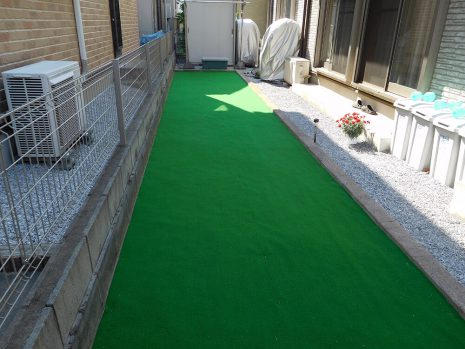 埼玉県宮代町　人工芝工事で雑草すっきり NO.639