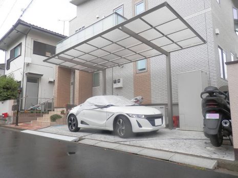 埼玉県さいたま市　スタンプコンクリート2種類と石貼りアプローチ NO.653