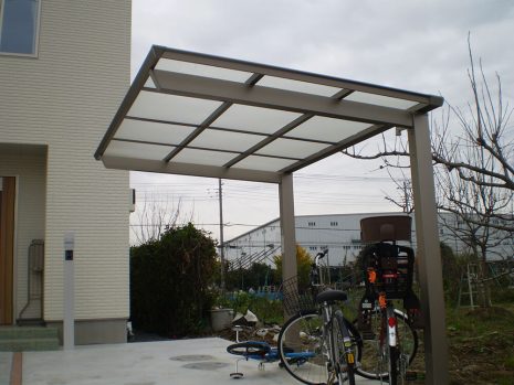 【久喜市】　サイクルポートとウッドデッキ NO.759