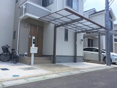 埼玉県のカーポート　二世帯分のカーポート NO.898