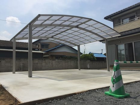 埼玉県のカーポート　車庫を拡張しカーポートを設置 NO.934
