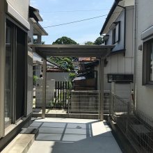 サイクルポートと雑草対策 NO.935の施工写真メイン