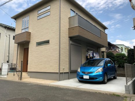 埼玉県伊奈町　アプローチにスタンプコンクリート NO.973