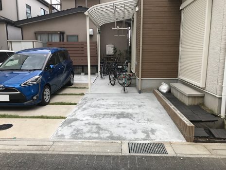 埼玉県草加市　植栽と芝を撤去し土間打ち NO.974