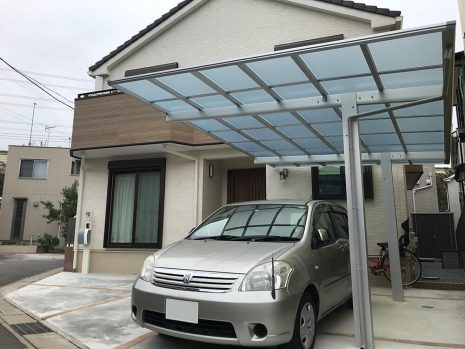 埼玉県のカーポート　YKKエフルージュプラス NO.992