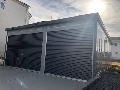【久喜市】 2台分のガレージとカーポート NO.1013