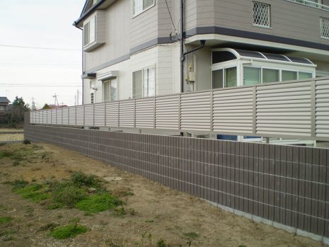 【白岡市】　隣地境界に塀を施行 NO.1053