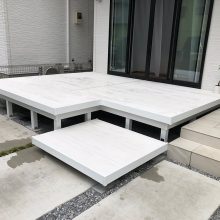 白いウッドデッキ NO.1121の施工写真メイン