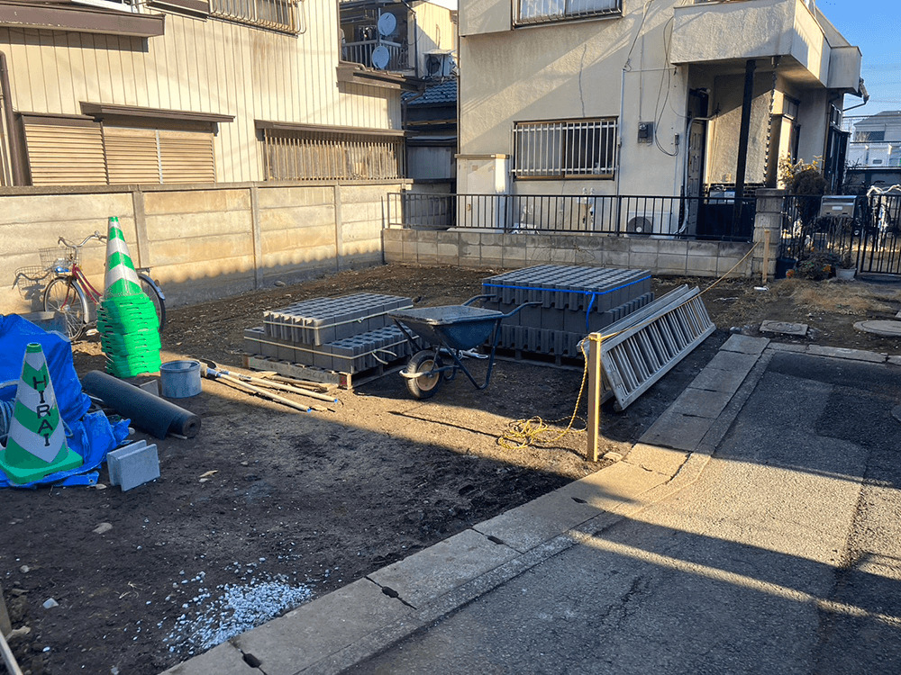 新築外構工事 NO.2484の施工写真（前）