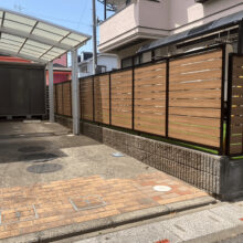 目隠しフェンス・人工芝工事 NO.2494の施工写真1