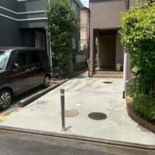 土間コンクリート工事　駐車場ポール設置工事　No.2540の施工写真3