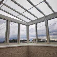 北本市_晴れもようWITH600タイプF型体バルコニー天端設置No.2547の施工写真1