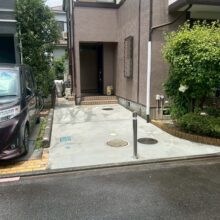 土間コンクリート工事　駐車場ポール設置工事　No.2540の施工写真2