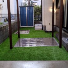 人工芝施工　お庭のリフォーム外構　No.2520の施工写真1