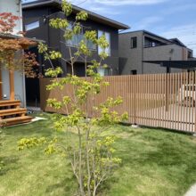 縦格子　目隠しフェンス施工　No.2524の施工写真2