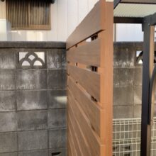 多段フェンス　目隠しフェンス【YKK　ルシアスフェンス】工事 NO.2514の施工写真3