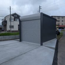 ガレージ　アルシアフィットDM2635HDA　カーポート　セルフィの外構工事　No.2544の施工写真3