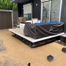 ウッドデッキ(三協アルミ ラステラ)・三協アルミ(レジリアYL1型)　施工No.2546の施工写真メイン