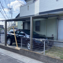 車一台用カーポート　三協アルミ　カムフィエース施工　No.2526の施工写真3