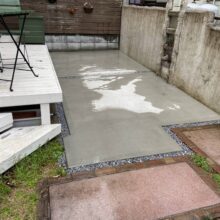 お庭の雑草対策　土間コンクリート工事　No.2527の施工写真2