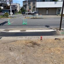 歩道切り下げ　アスファルト舗装工事No.2552の施工写真メイン