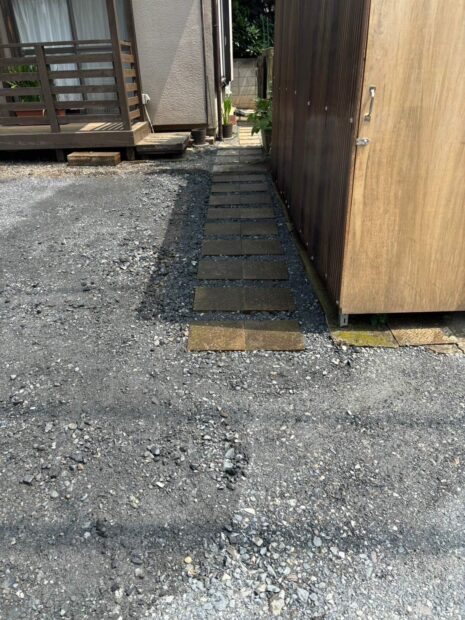 茨城県古河市　既存ブロック撤去・お庭c40-0整地　No.2561