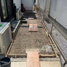 雑草対策　土間コンクリート工事No.2553の施工写真2