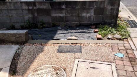 埼玉県さいたま市　駐車場入り口　側面ブロック解体・表面仕上げ　No.2576