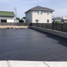 雑草対策(防草シート)施工　No.2574の施工写真3
