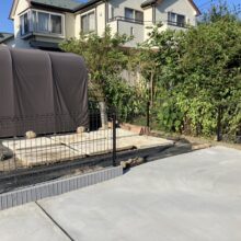 駐車場拡張工事とお庭のリフォーム外構工事　No.2594の施工写真3