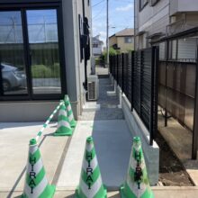 隣地境界フェンス【三協 レジリアYL1型】施工　No.2603の施工写真2