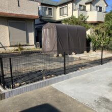 駐車場拡張工事とお庭のリフォーム外構工事　No.2594の施工写真2