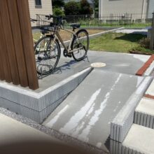 外構リフォーム　【駐輪スペース施工】No.2596の施工写真3