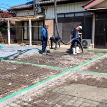 リフォーム外構工事【ブロック塀撤去・駐車場 土間コンクリート】No.2600の施工写真1