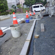 縁石のブロック修繕工事 No.2609の施工写真2