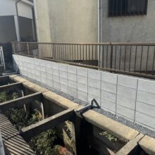 ブロック塀　改修工事　No.2619の施工写真1