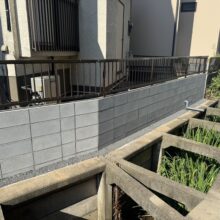 ブロック塀　改修工事　No.2619の施工写真2