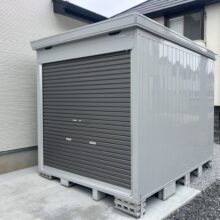 イナバ　【バイク保管庫　FM-2230HY】施工　　No.2624の施工写真3