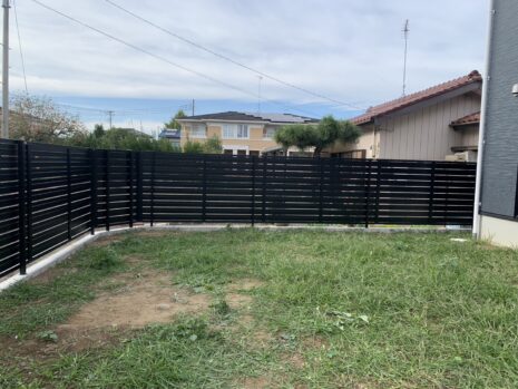 【久喜市】　目隠しフェンス【フェンスAB YS3型】工事・立水栓設置　No.2653