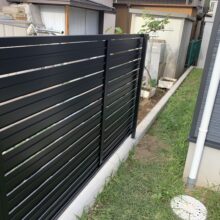 目隠しフェンス【フェンスAB YS3型】工事・立水栓設置　No.2653の施工写真2