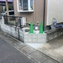 ブロック塀一部撤去　駐車スペース拡張工事　No.2650の施工写真メイン