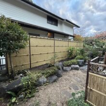 eco-バンブーユニット 建仁寺垣　【目隠しフェンス】外構リフォーム工事　No.2669の施工写真1