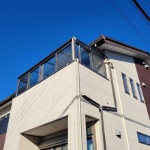 2階バルココニー テラス囲い工事 No.2681の施工写真1