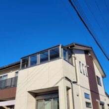 2階バルココニー テラス囲い工事 No.2681の施工写真2